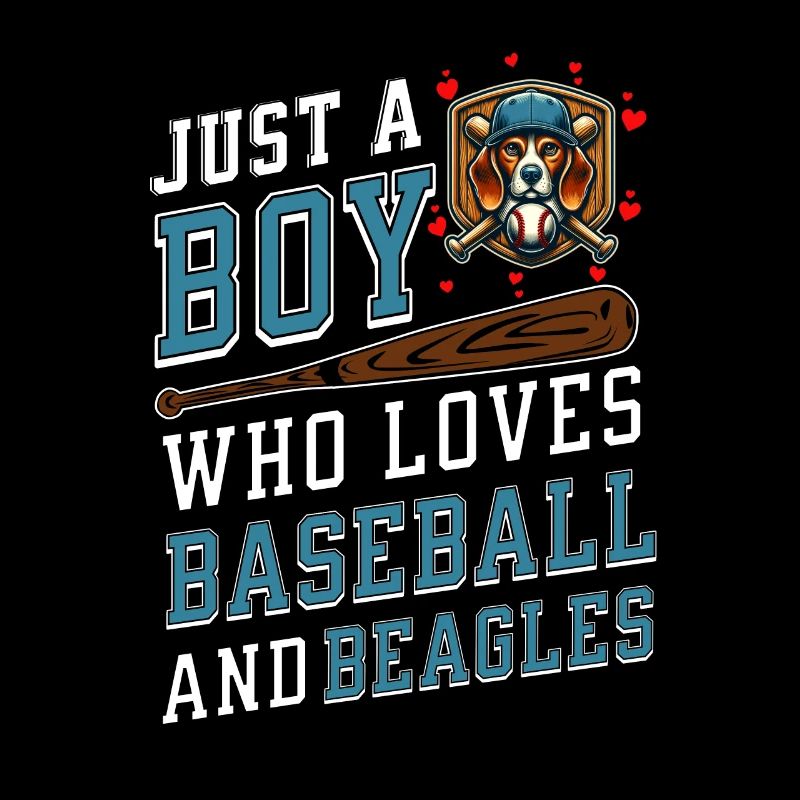 Nur Ein Junge Der Baseball Und Beagles Liebt