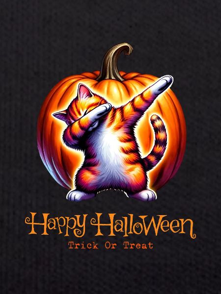 Joyeux Halloween, chat effrayé