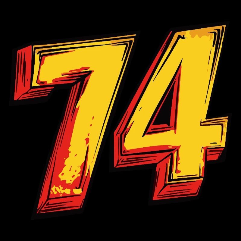 74 Zahl Comic
