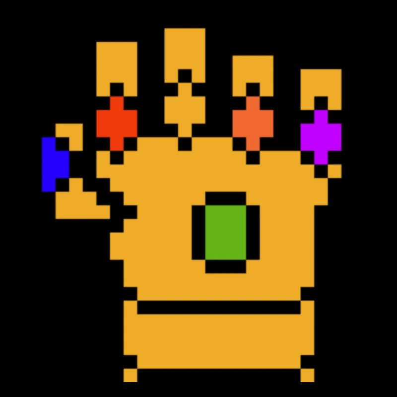 glove thanos pixel art