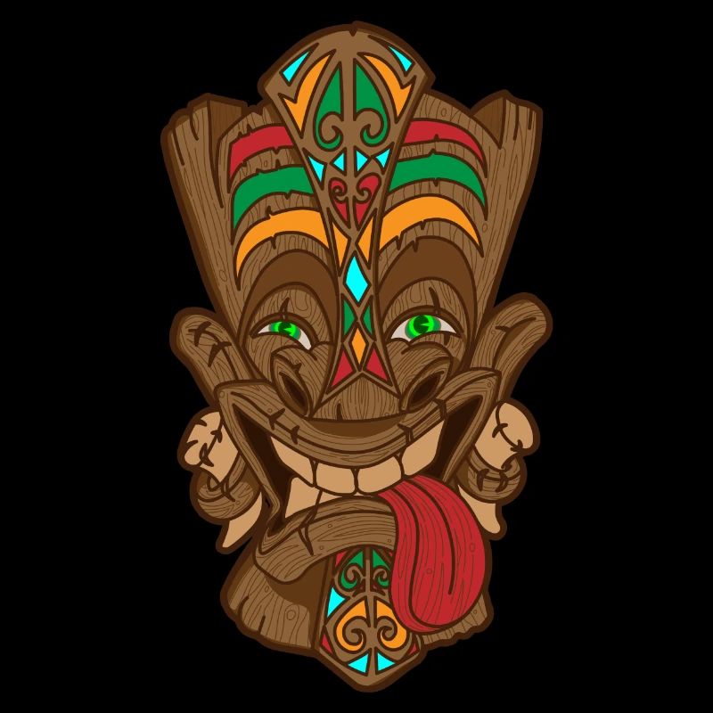 Tikki Tiki Mask Hawaiian Hawaiian Gift Idea