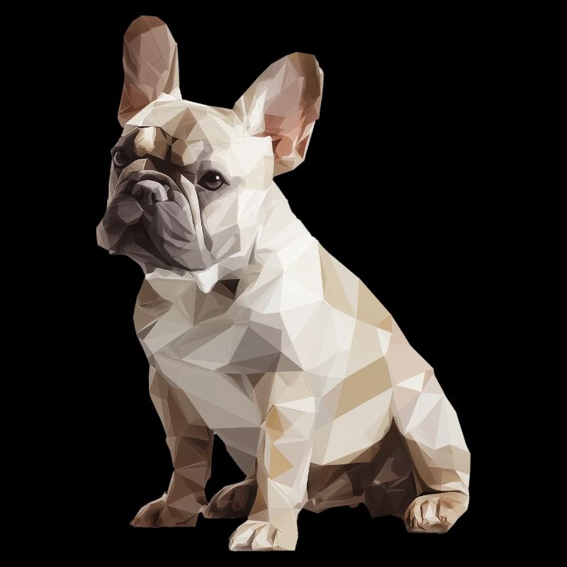 Französishe Bulldogge Low Poly Design