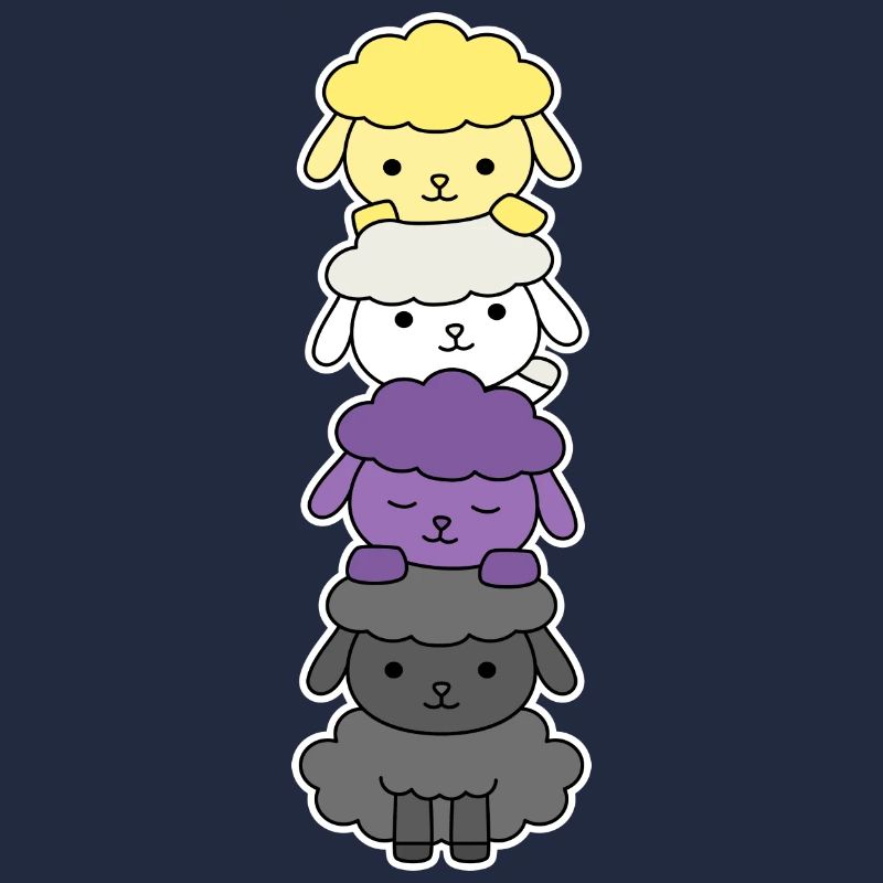 Non-binary flag sheep design for proud Enbys
