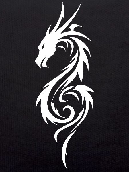 Tribal Dragon Silhouette