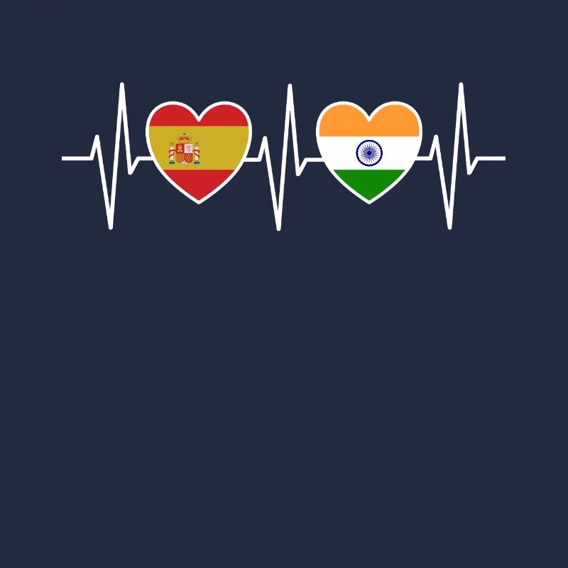 Spain and India Indian flag flags