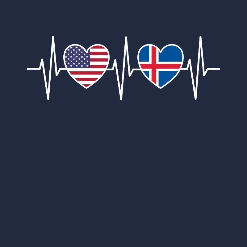 Drapeaux des États-Unis et de l’Islande