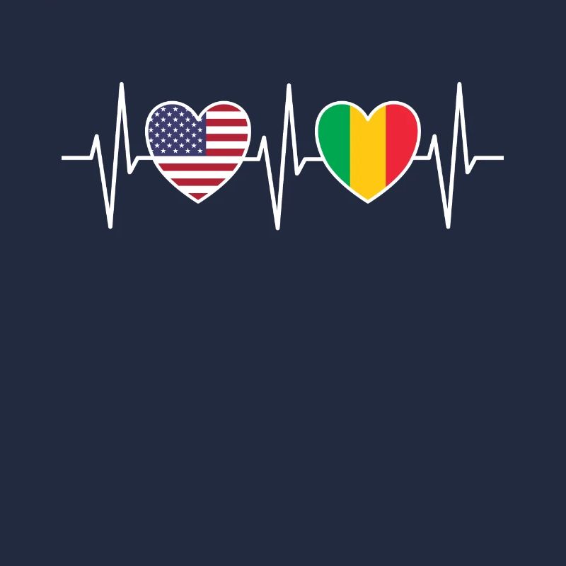 Drapeaux des États-Unis et du Mali Drapeau malien