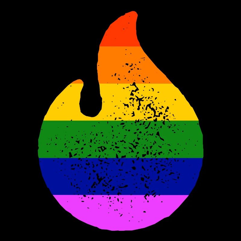 LGBT Gay Pride Flame CSD Rainbow Hot