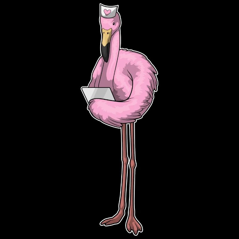 Flamingo Krankenschwester Notiz