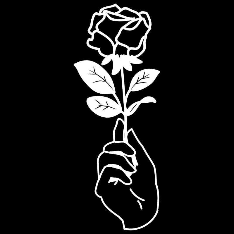 Eine schöne Rose Blume in der Hand die Rosen