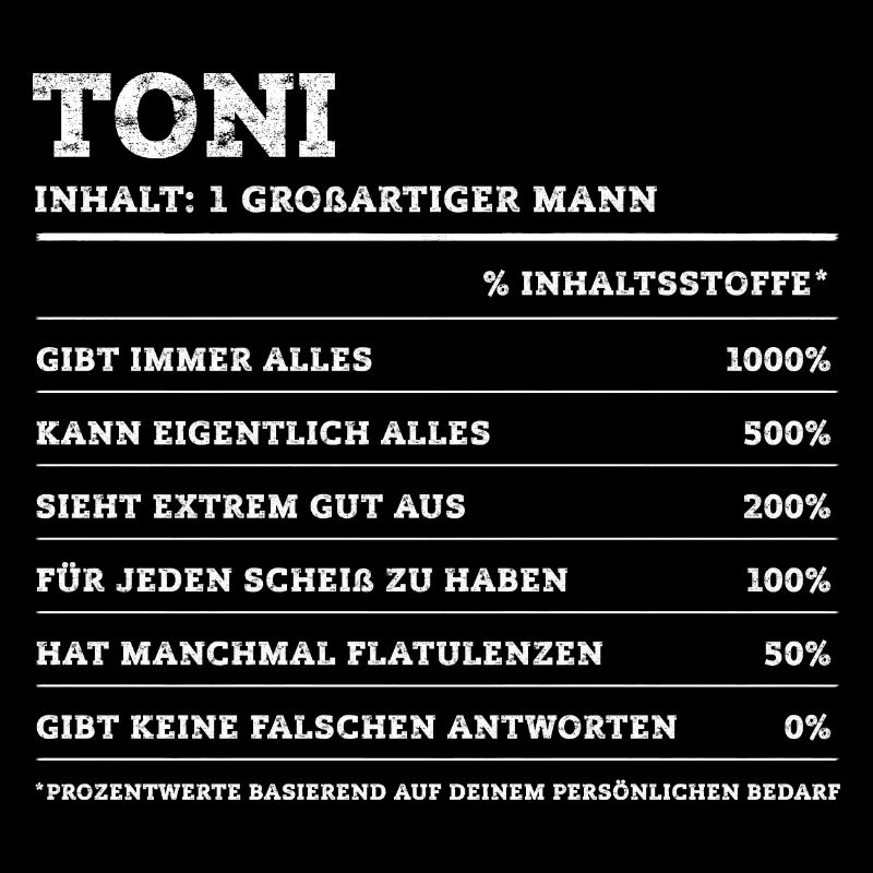 Toni Great Man Prénom