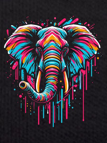 Eléphant graffiti Street art