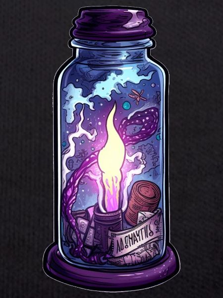 Mystic Candle Bottle Drawing