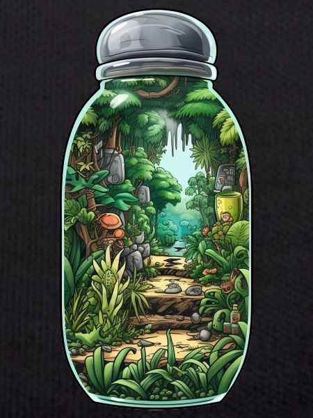 Jungle Bottle Drawing