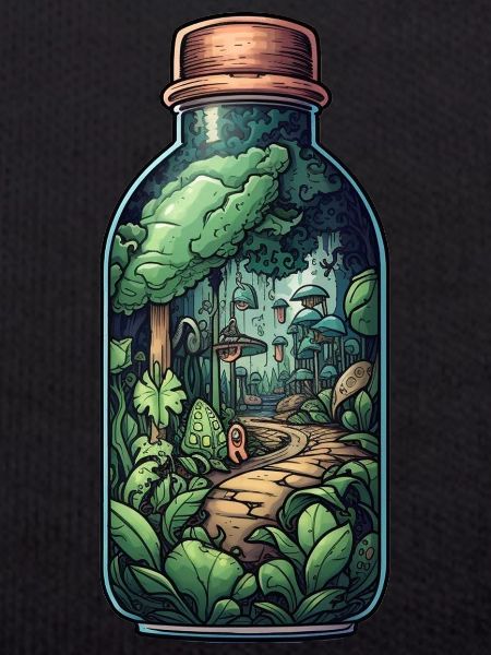 Jungle Bottle Drawing