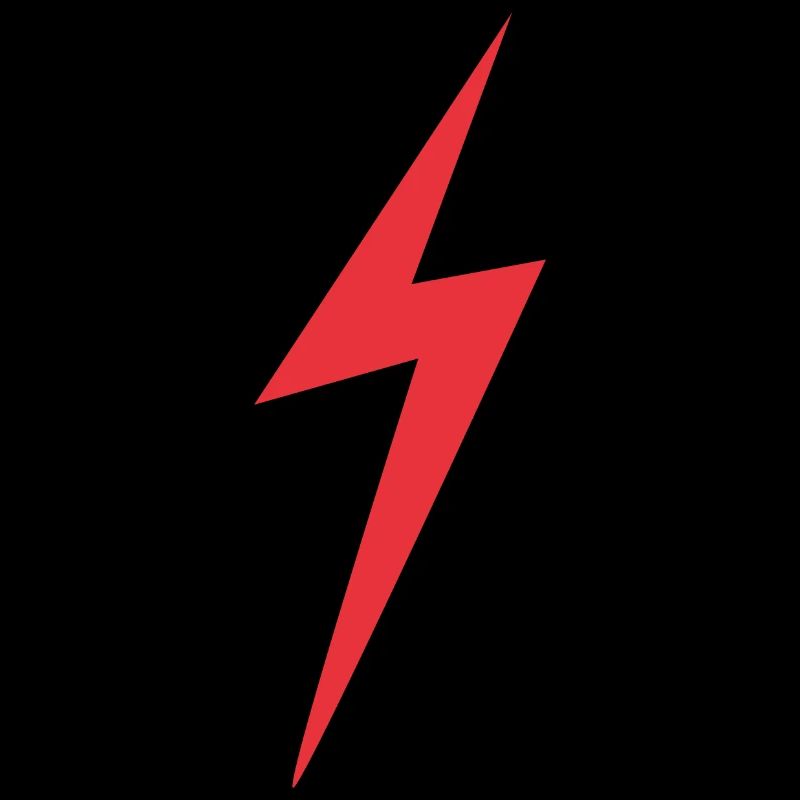 Red Lightning Lightning Comic Style Electric