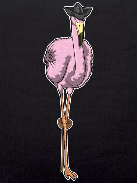 Flamingo Pirate Wooden Leg