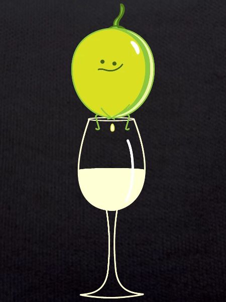 Lustige Weintraube macht Wein