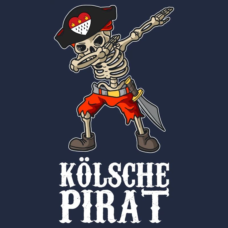 Carnival Kölle Alaaf Dabbing Skeleton Fun with Pirate