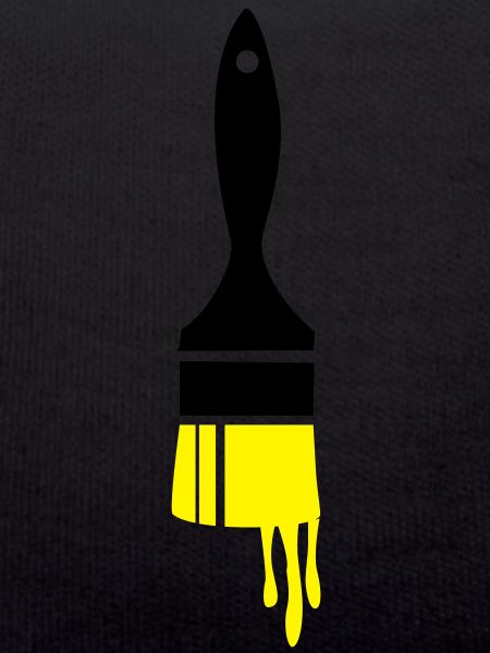 dripping paint brush