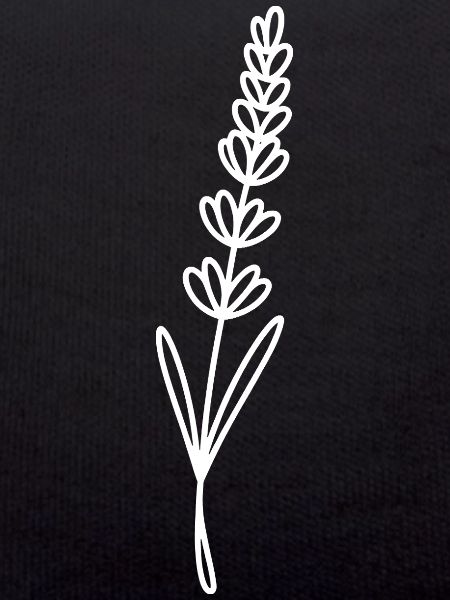 Lavender Line Art on Black
