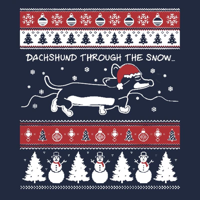 Dachshund Noël Ugly Pull de Noël