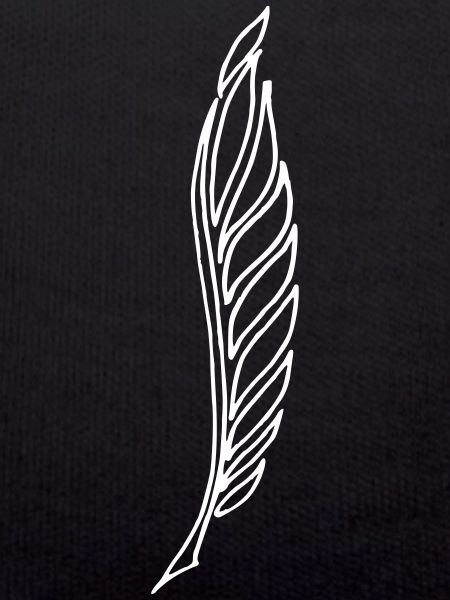 Bird feather pen holder