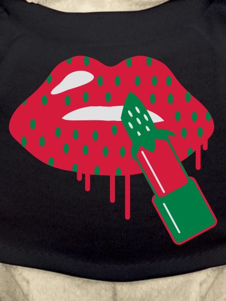 a strawberry lipstick