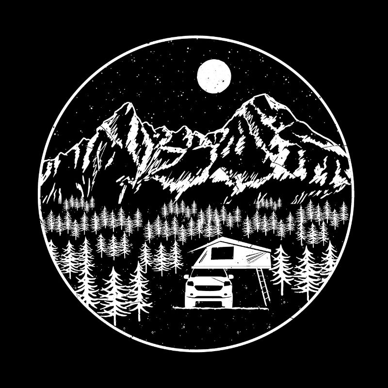 SUV tout-terrain véhicule sur le toit camping camping vacances
