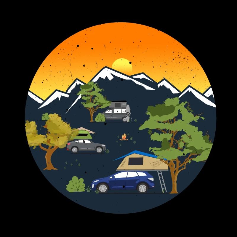 Tente de coucher de soleil | Cadeau pour les campeurs