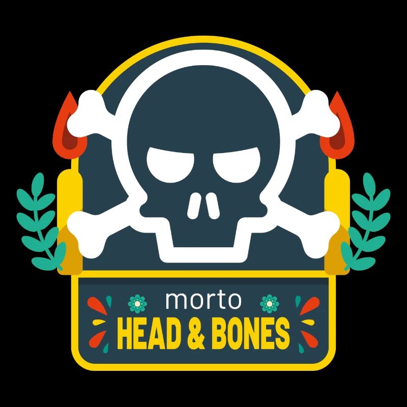 Head and bones candle