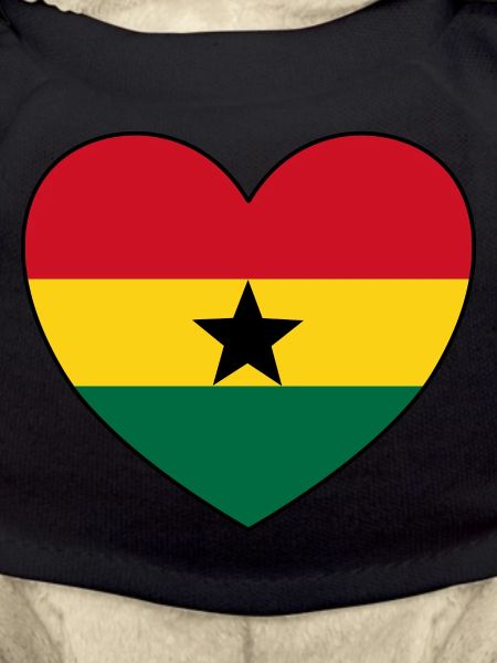 Ghana Flag Heart