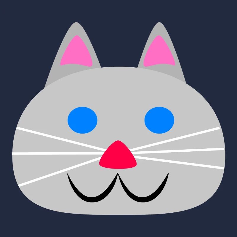 Visage de chat mignon