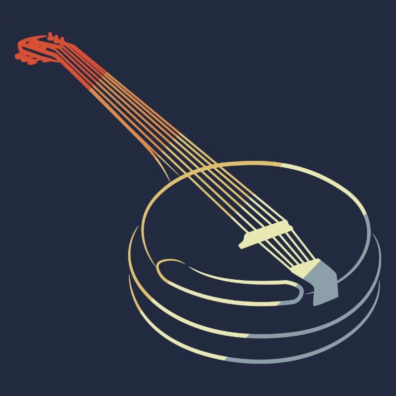 Vintage Banjo Drawing