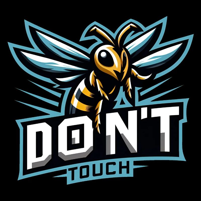 Logo de jeu Abeille agressive Ne touchez pas
