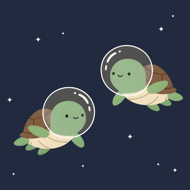 Tortues de l’espace mignonnes