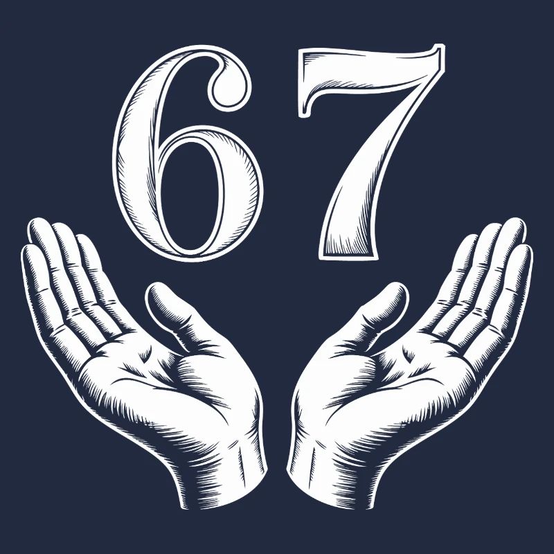 Funny 67 Meme Hands Gen Alpha Humor