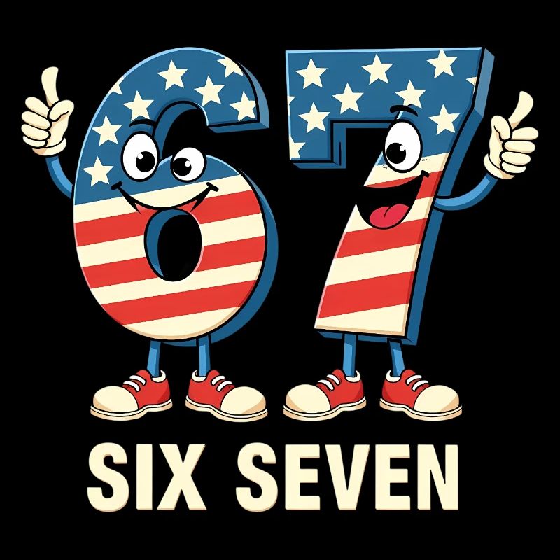 US Flag 67 Memes Six Seven