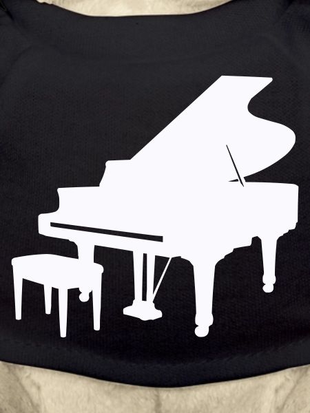Piano Silhouette Monochrome