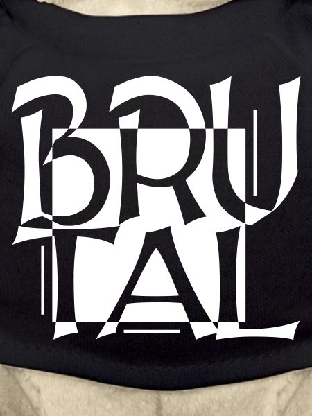 Fragmentierte brutale Typografie