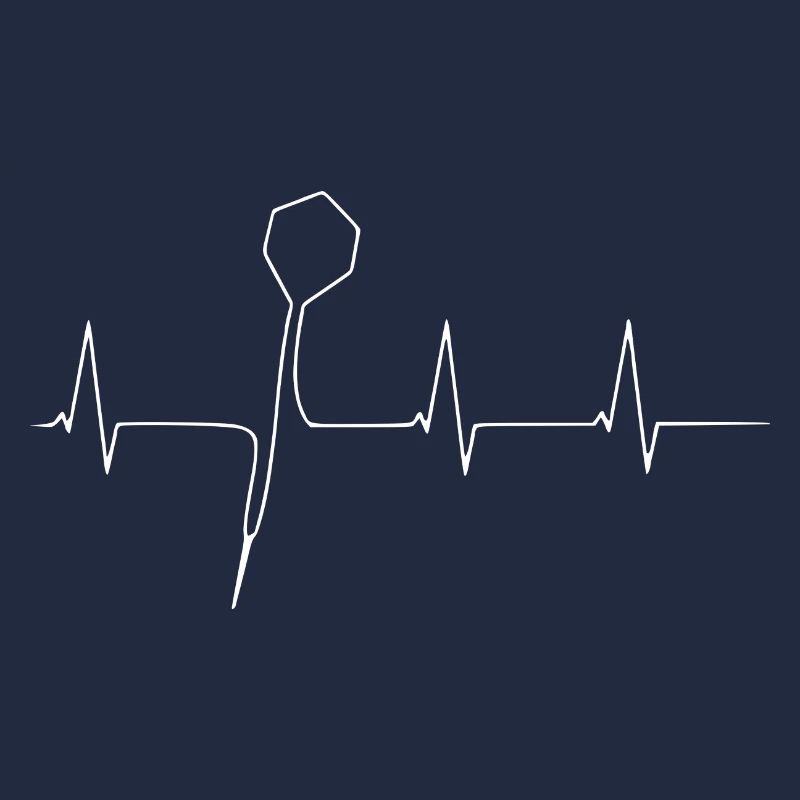 Darts Herzschlag Heartbeat Darten Geschenk Tee
