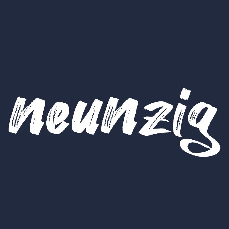 Neunzig Schriftzug.