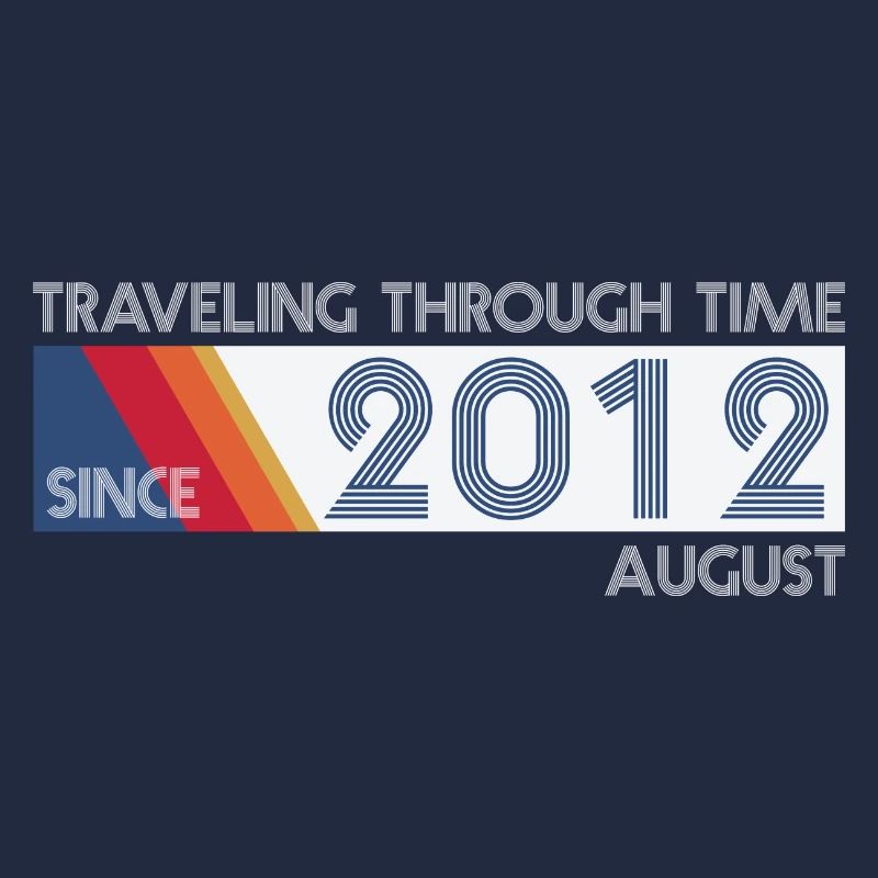 Funny Zeitreise Geburtstags Design August 2012