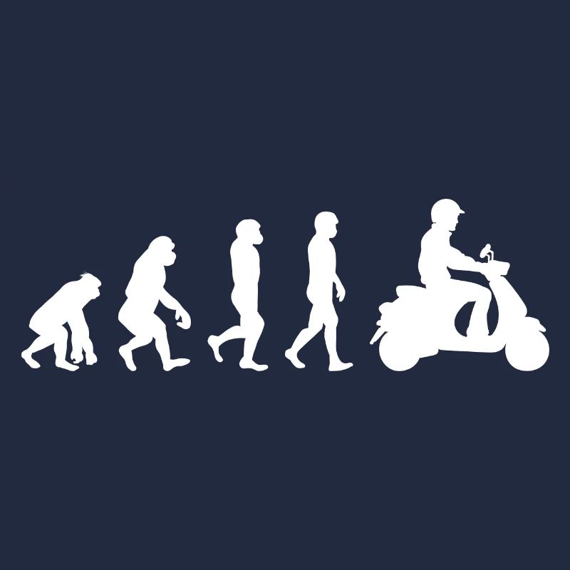 Scooter Rider Scootering Motorbike Moped Evolution