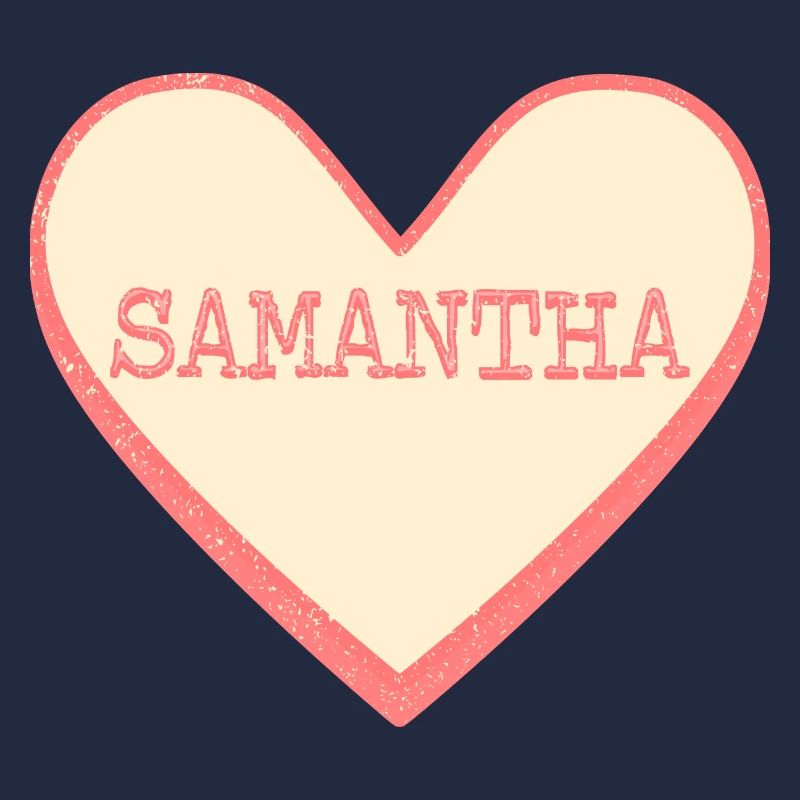 Samantha Surname First Name Pink Sugar Heart