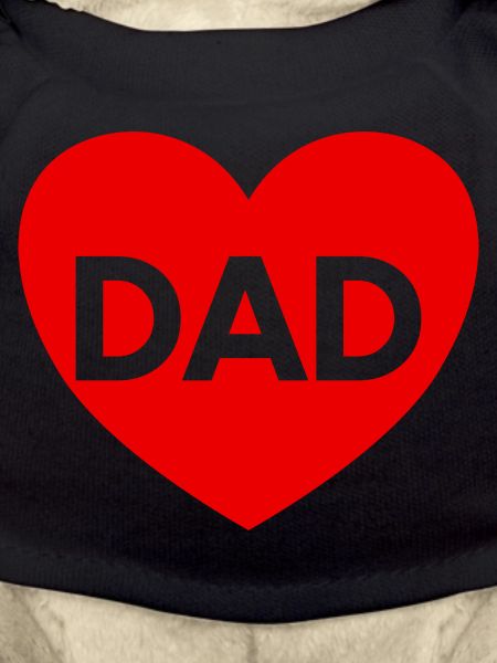 Rotes Herz transparenter Papa