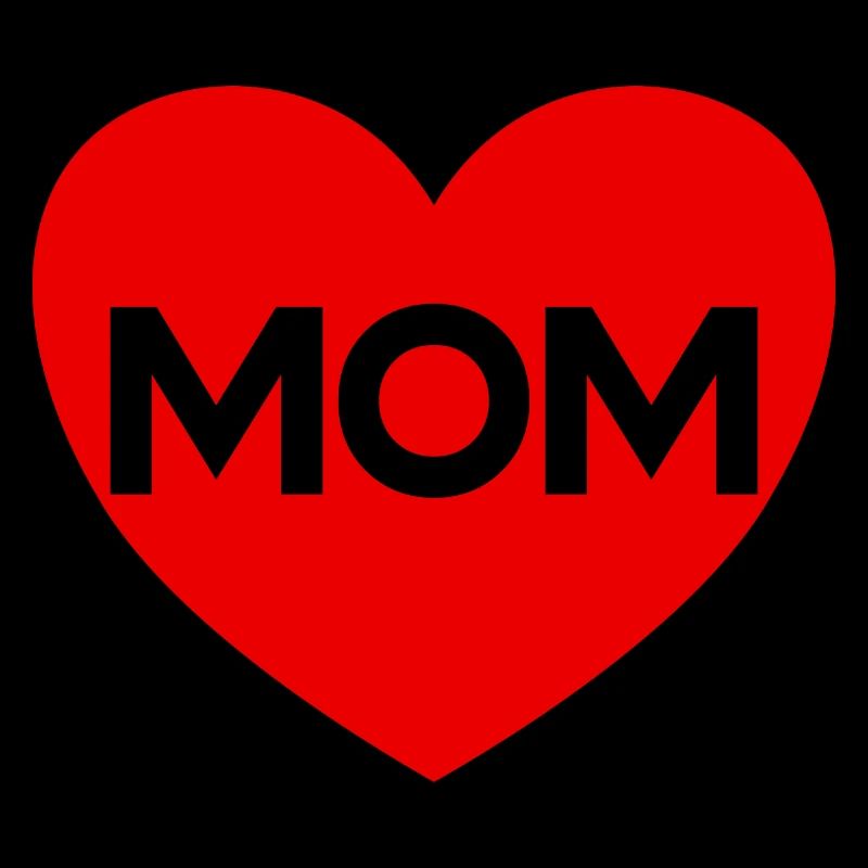 Cœur rouge maman transparent