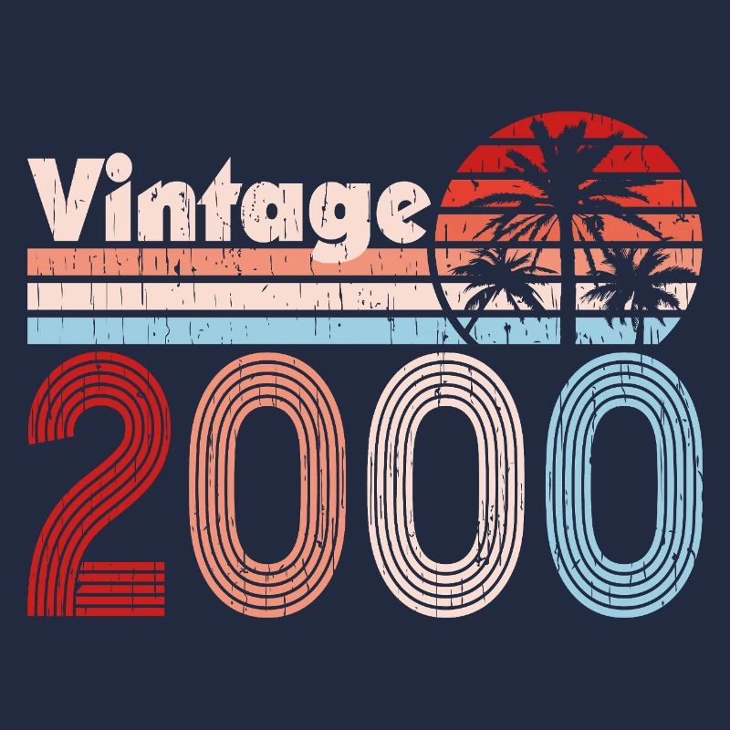 Vintage 2000 Palmen Retro Geburtstag