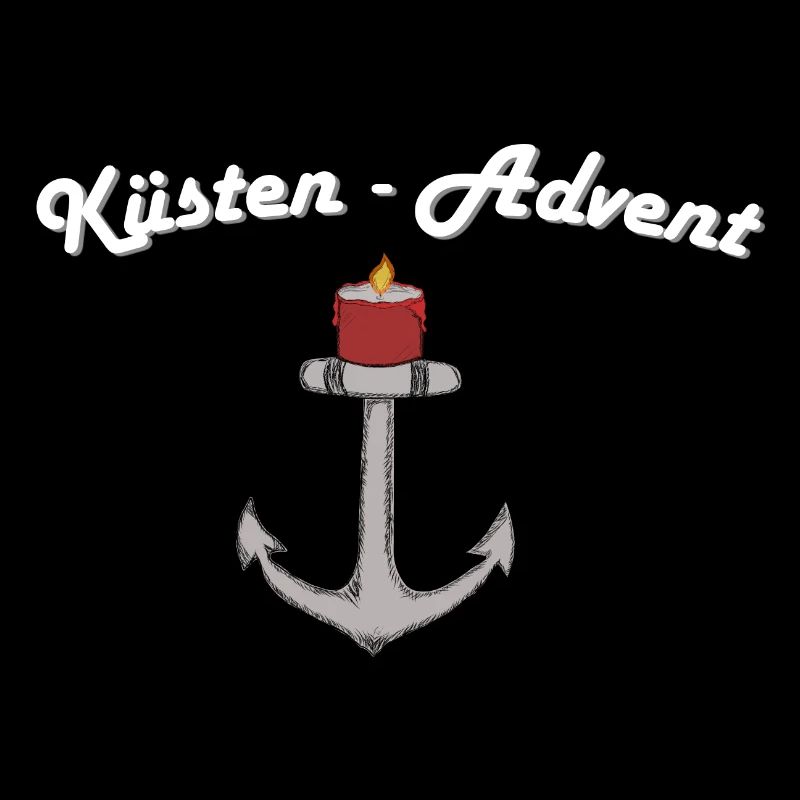Weihnachten Advent Anker mit Kerze
