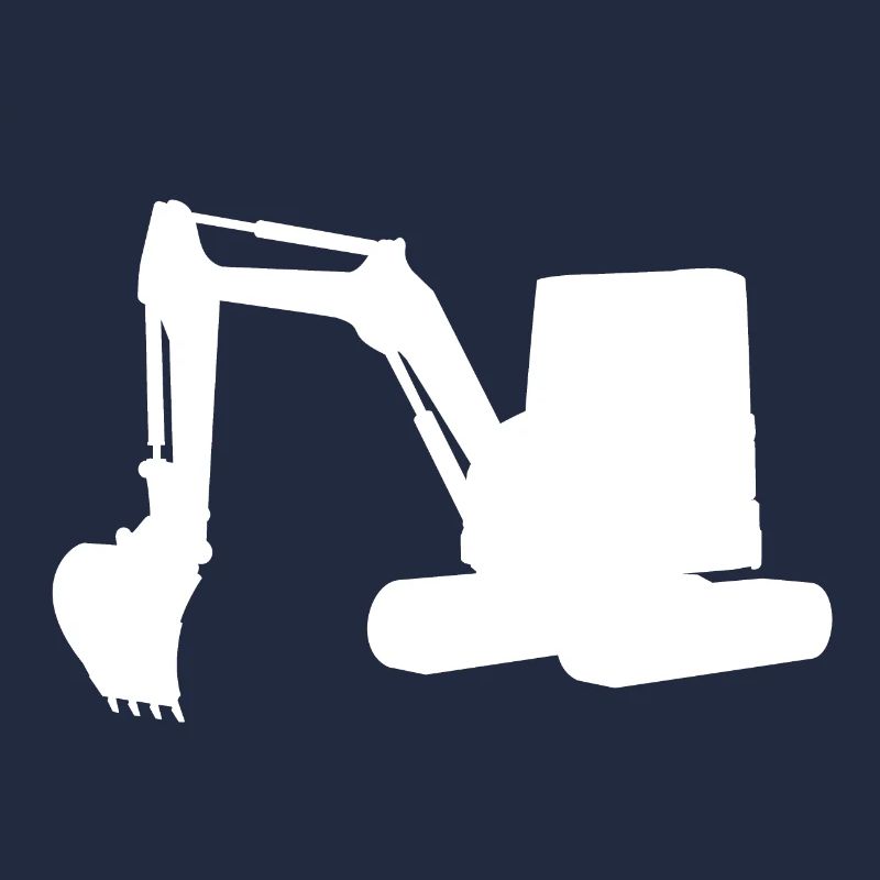 Excavator Excavator White Earthmoving Civil Engineering Construction Site